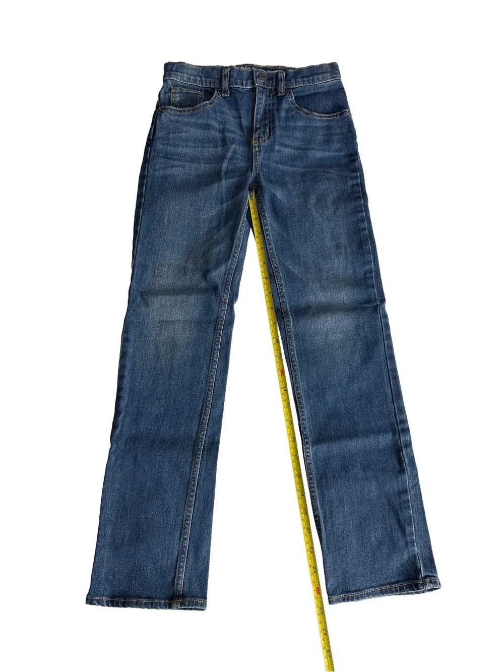 B’GOSH Boy’s Size 12 Regular Classic Blue Denim Jeans Adjustable Waist Cotton